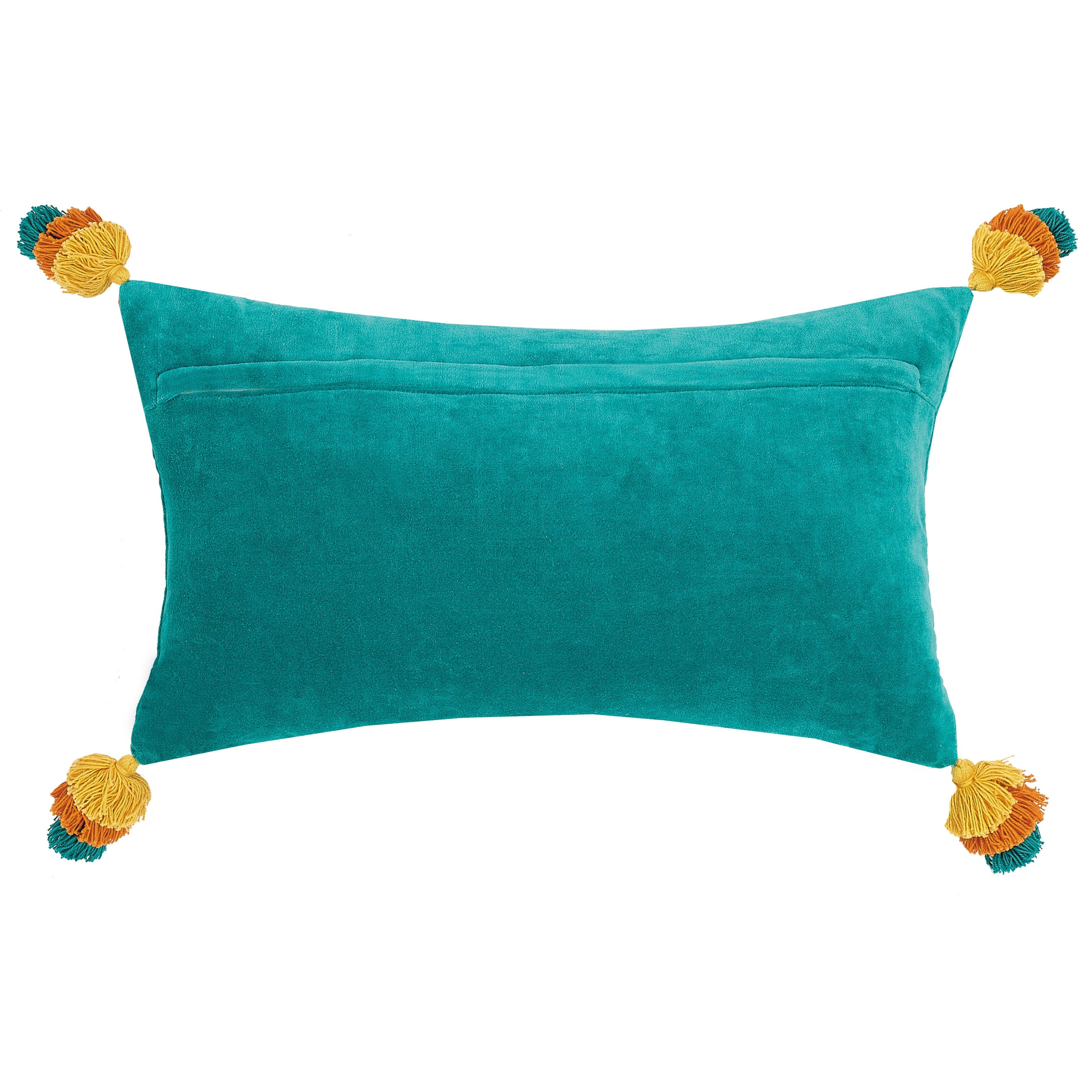 Hello Tassels Embroidered Pillow