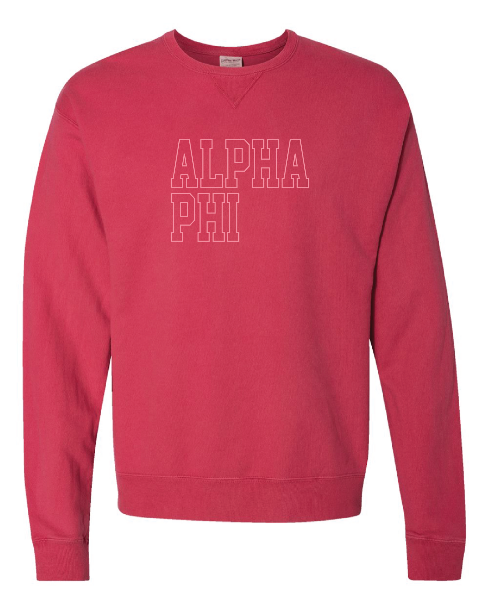 Alpha Phi Block Letter Embroidered Crewneck
