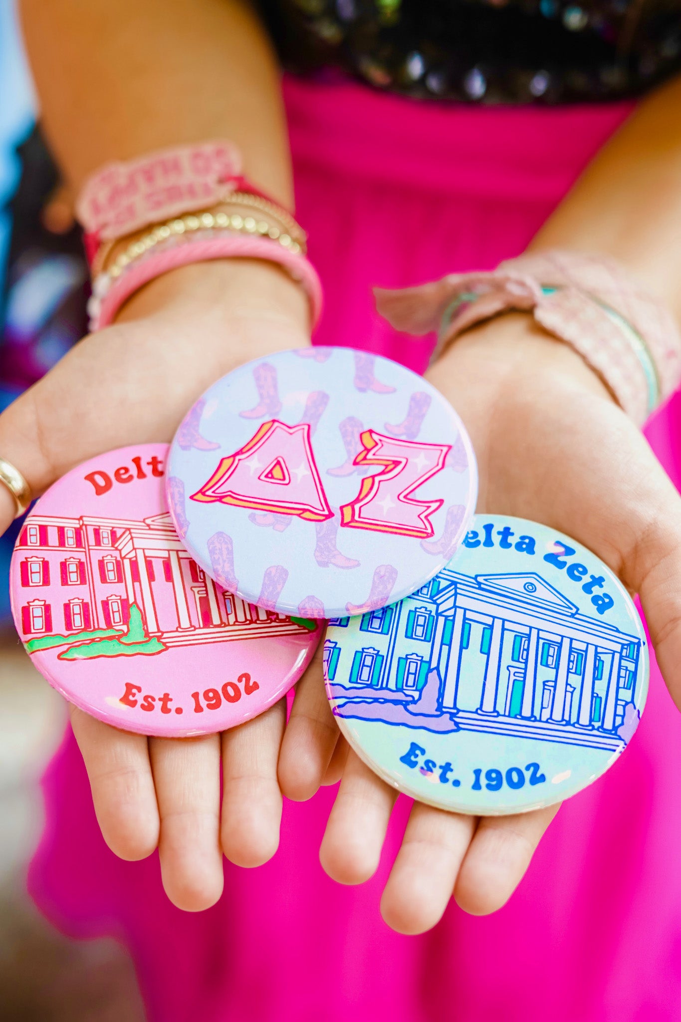 Steppin' Out Sorority Button