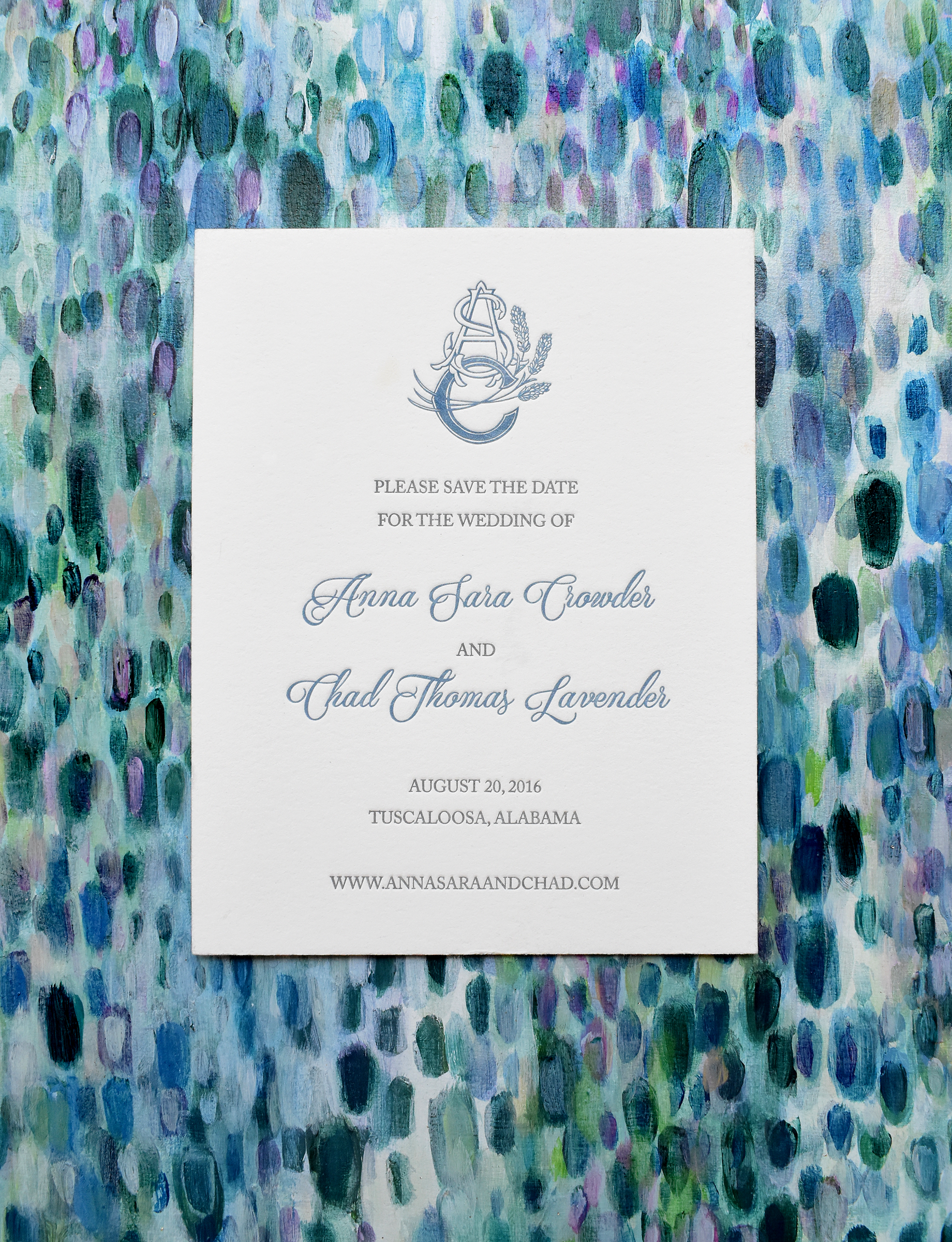 letterpress save the date