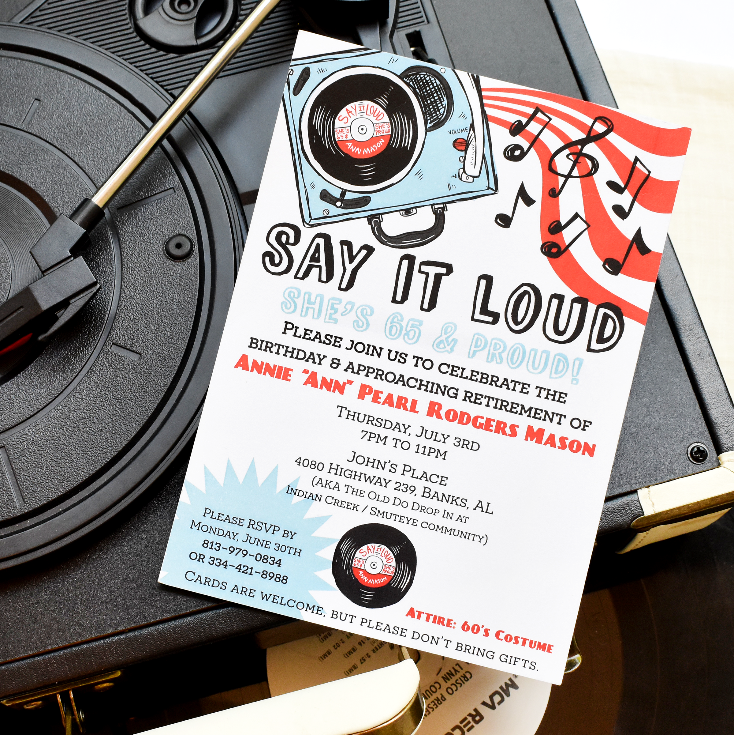 Say It Loud Birthday Invitation