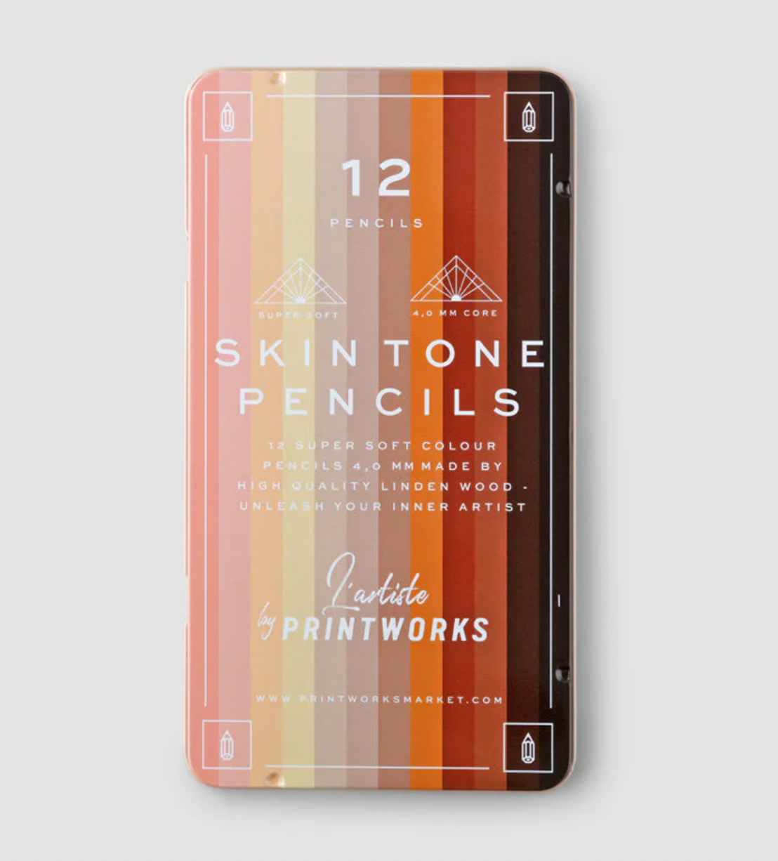 12 COLOUR PENCILS - SKIN TONE