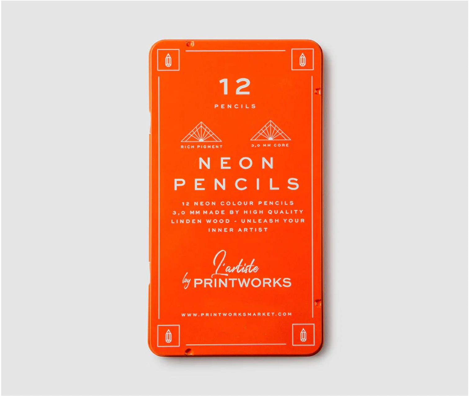 12 COLOUR PENCILS - NEON