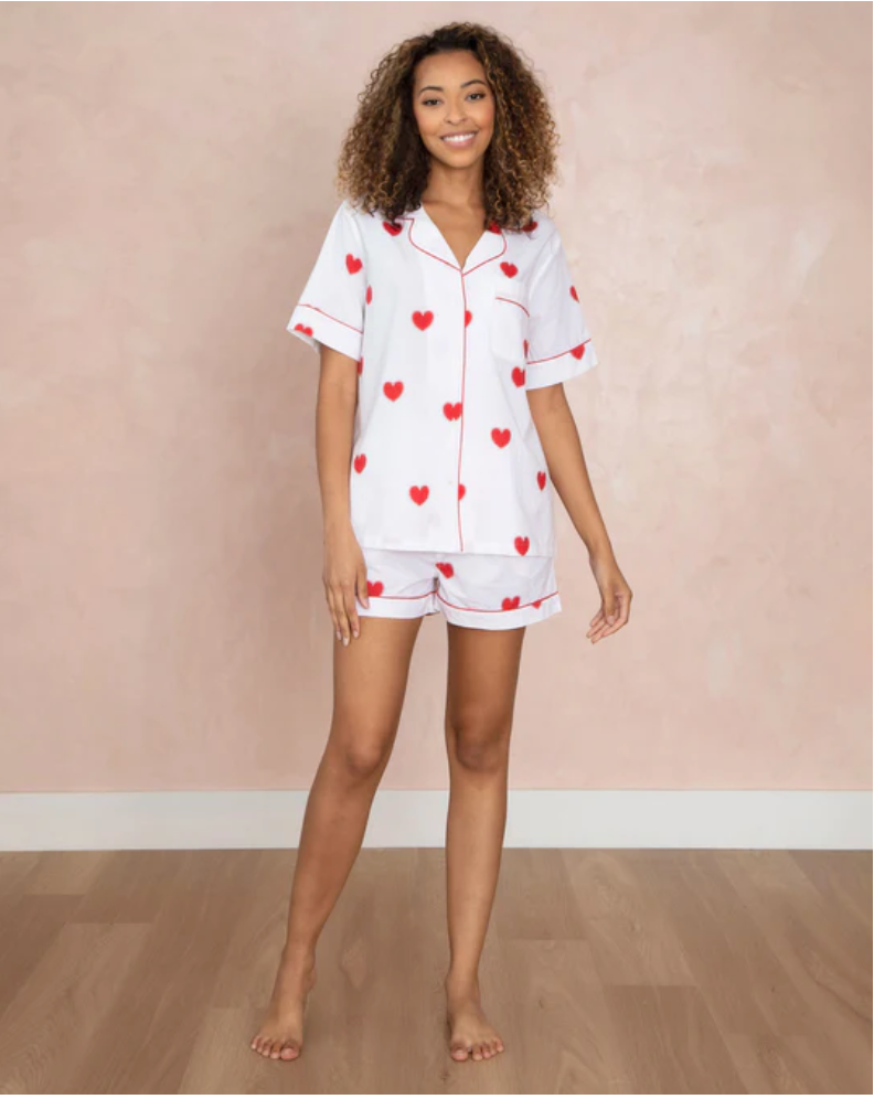 Printfresh Queen of Hearts Short Sleep Set