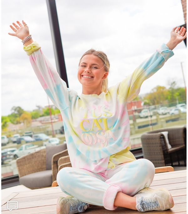 Tie Dye Tuscaloosa Ombre Puff Print Set Swag.