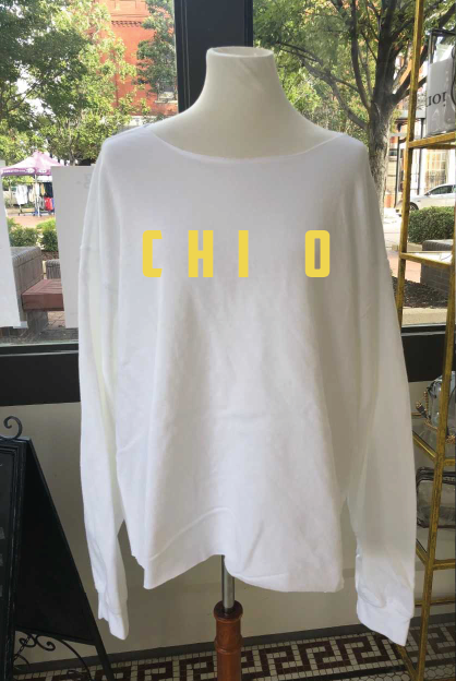 Chi O Distressed Sweatshirt