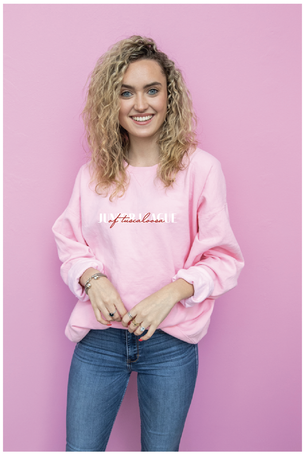 Junior League of Tuscaloosa: Two-Tone Embroidered Sweatshirt