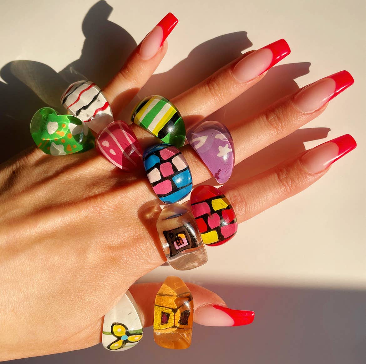 20 Random Lucite Rings