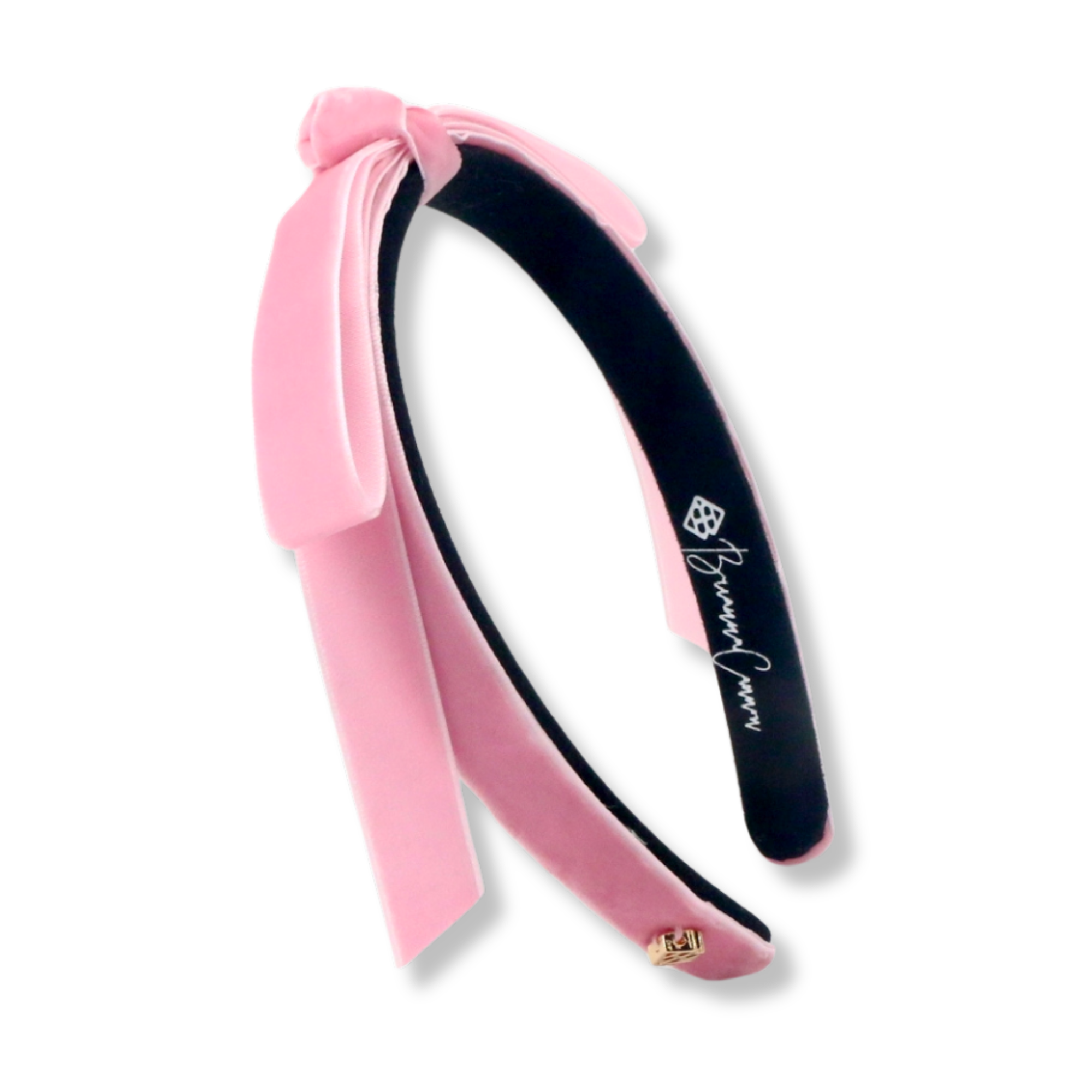 Thin Light Pink Ribbon Bow Headband