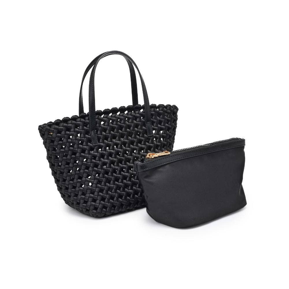 Serenity - Hand Woven Knot Crossbody: Black