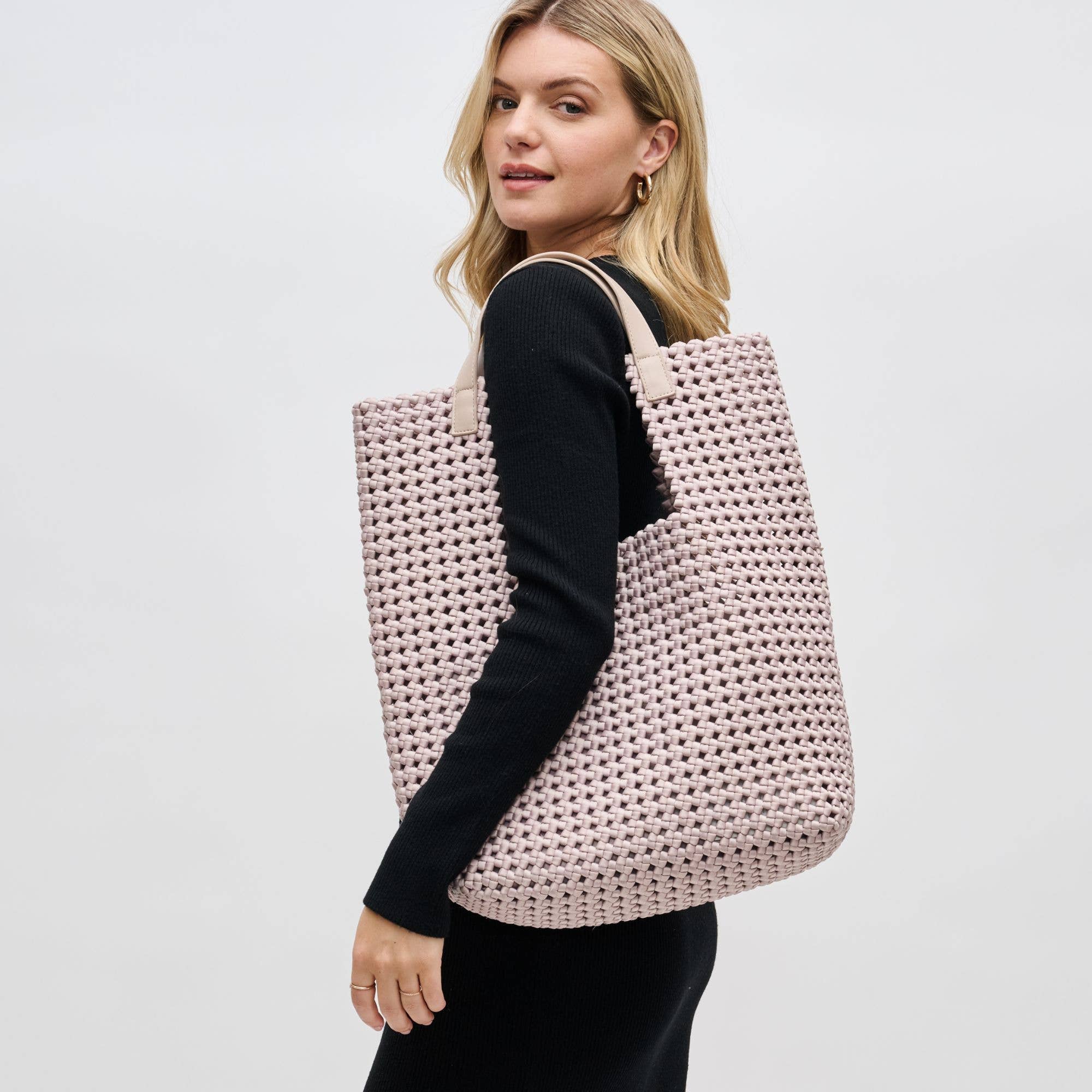 Zenith Zen - Hand Woven Knot Tote: Nude