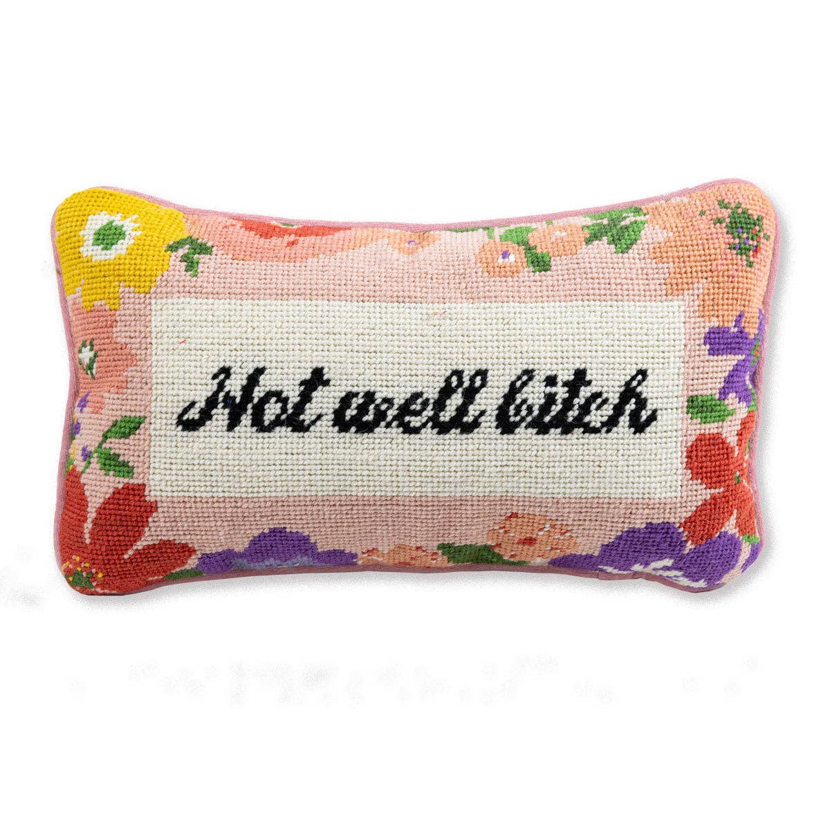 Not Well Bitch Needlepoint Pillow