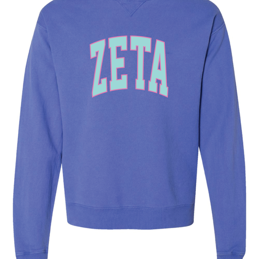 Zeta Varsity Letters Crewneck