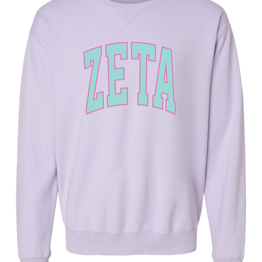 Zeta Varsity Letters Crewneck