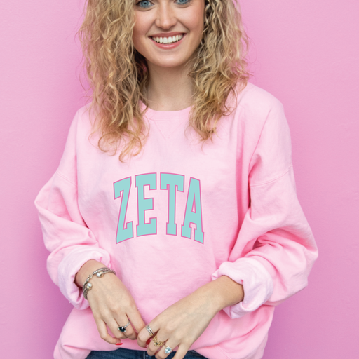Zeta Varsity Letters Crewneck