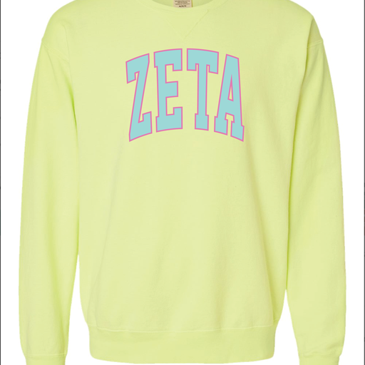 Zeta Varsity Letters Crewneck