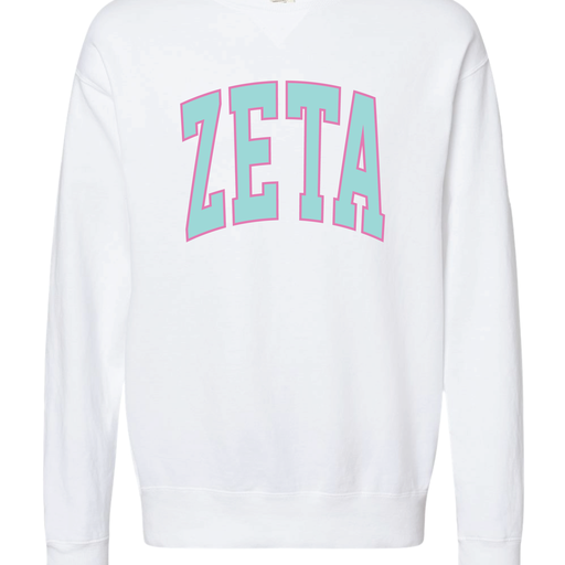 Zeta Varsity Letters Crewneck