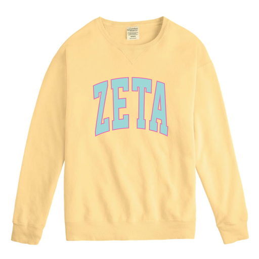 Zeta Varsity Letters Crewneck