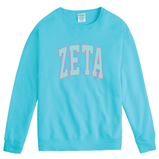 Zeta Varsity Letters Crewneck
