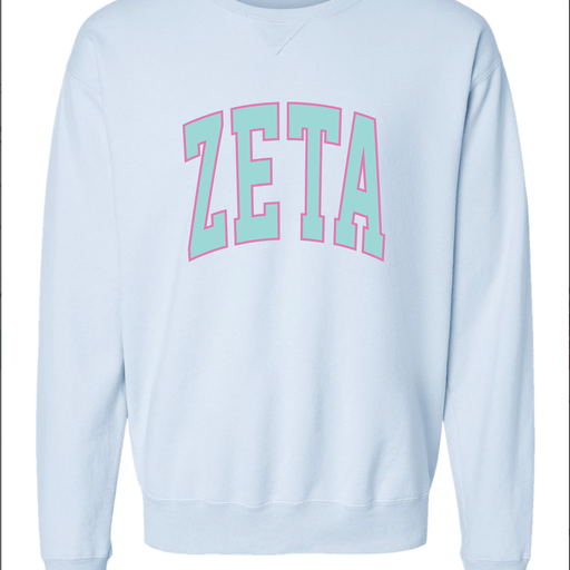 Zeta Varsity Letters Crewneck