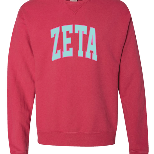 Zeta Varsity Letters Crewneck