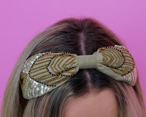 Bead & Sequin Multi Row Headband