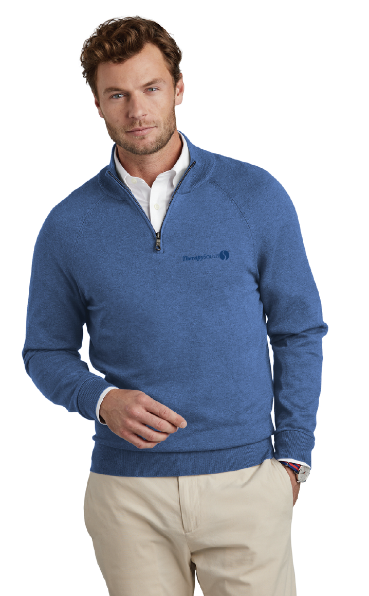 TherapySouth  Brooks Brothers® Cotton Stretch 1/4-Zip Sweater