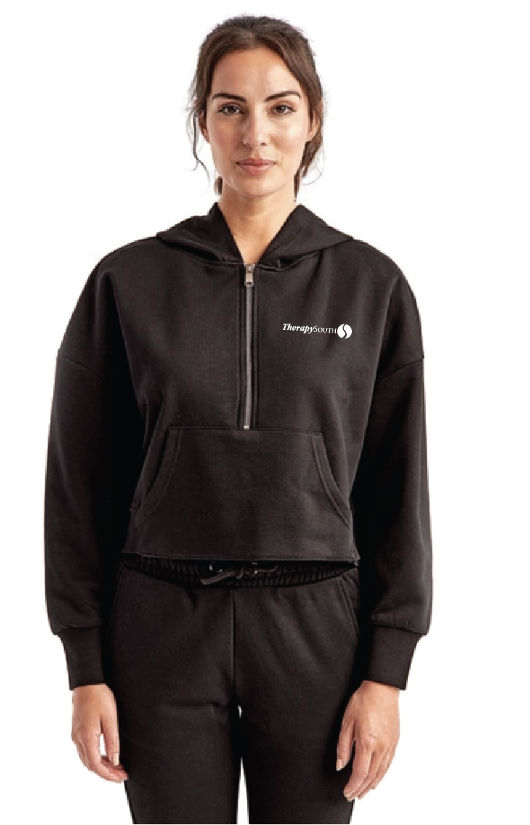 TherapySouth TriDri Ladies' Alice Half-Zip Hooded Sweatshirt