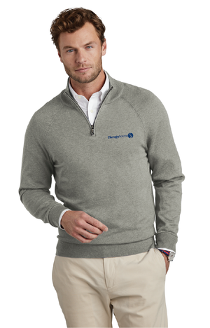 TherapySouth Brooks Brothers Cotton Stretch 1 4 Zip Sweater Swag